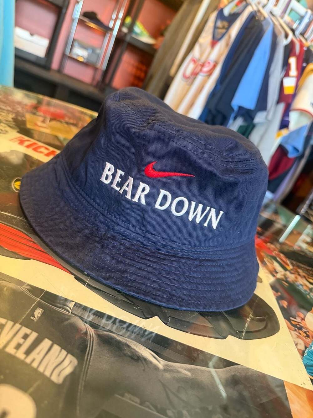 Nike University of Arizona Bucket Hat Adult Medium Navy Blue Bear Down